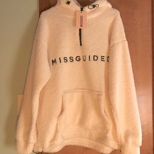 Missguided Oversized Teddy Borg Hoodie Sweatshirt